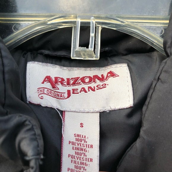 Arizona Jeans Black Puffer Vest Size Small - Picture 6 of 8